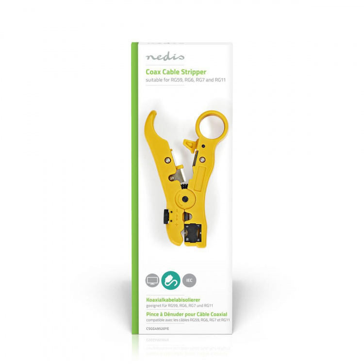 Nedis Kabelavisoleringstang | Stripping Tool | ABS / Stål | Gul / Sort