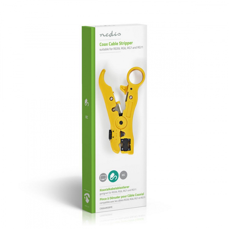 Nedis Kabelavisoleringstang | Stripping Tool | ABS / Stål | Gul / Sort