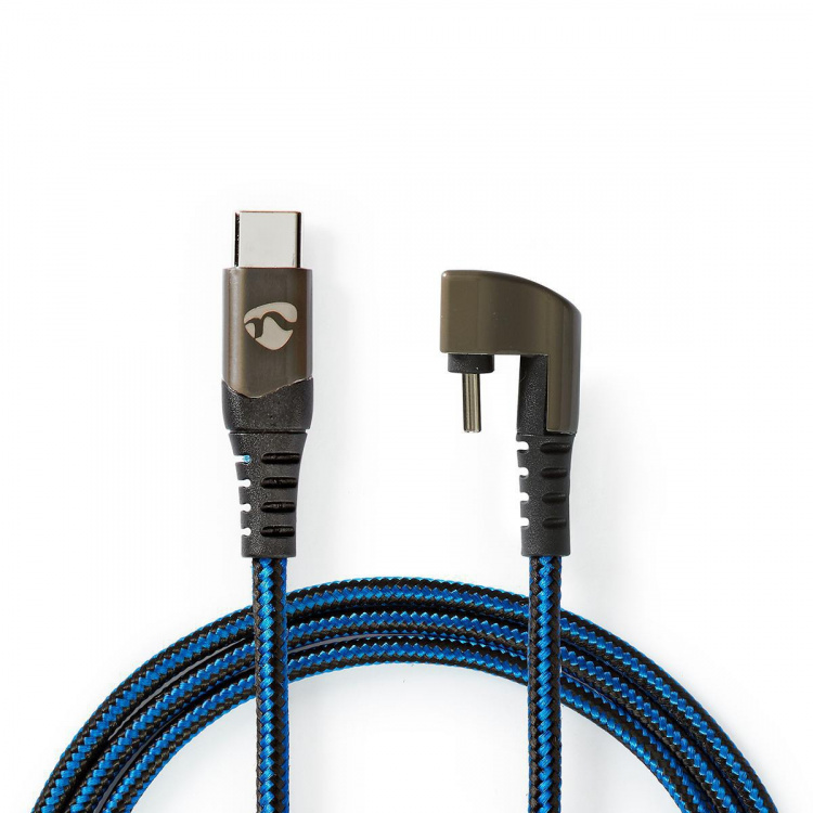 Nedis USB-kabel | USB 2.0 | USB-C™ Hann | USB-C™ Hann | 480 Mbps | Gull belagt | 1.00 m | Rund | Flettet / Nylon | Blå / Sort | Deksel Vindusboks Nedis USB-kabel | USB 2.0 | USB-C™ Hann | USB-C™ Hann | 480 Mbps | Gull belagt | 1.00 m | Rund | Flettet / Nylon | Blå / Sort | Deksel Vindusboks