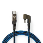 Nedis USB-kabel | USB 2.0 | USB-C™ Hann | USB-C™ Hann | 480 Mbps | Gull belagt | 2.00 m | Rund | Flettet / Nylon | Blå / Sort | Deksel Vindusboks Nedis USB-kabel | USB 2.0 | USB-C™ Hann | USB-C™ Hann | 480 Mbps | Gull belagt | 2.00 m | Rund | Flettet / Nylon | Blå / Sort | Deksel Vindusboks