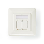 Nedis Nettverksveggboks | Innfelt montering | 2-Port port(s) | CAT6a | Rett | Hunn | Gull belagt | PVC | Hvit | Konvolutt Nedis Nettverksveggboks | Innfelt montering | 2-Port port(s) | CAT6a | Rett | Hunn | Gull belagt | PVC | Hvit | Konvolutt