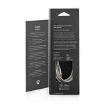 Nedis USB-kabel | USB 2.0 | USB-C™ Hann | USB-C™ Hann | 100 W | 480 Mbps | Gull belagt | 2.00 m | Rund | Flettet / Nylon | Sølv | Deksel Vindusboks