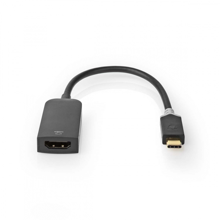 Nedis USB-C™ Adapter | USB 3.2 Gen 1 | USB-C™ Hann | HDMI™ Output | 4K@60Hz | 0.20 m | Rund | Gull belagt | PVC | Antrasitt | Vindusboks med Euro Lock Nedis USB-C™ Adapter | USB 3.2 Gen 1 | USB-C™ Hann | HDMI™ Output | 4K@60Hz | 0.20 m | Rund | Gull belagt | PVC | Antrasitt | Vindusboks med Euro Lock