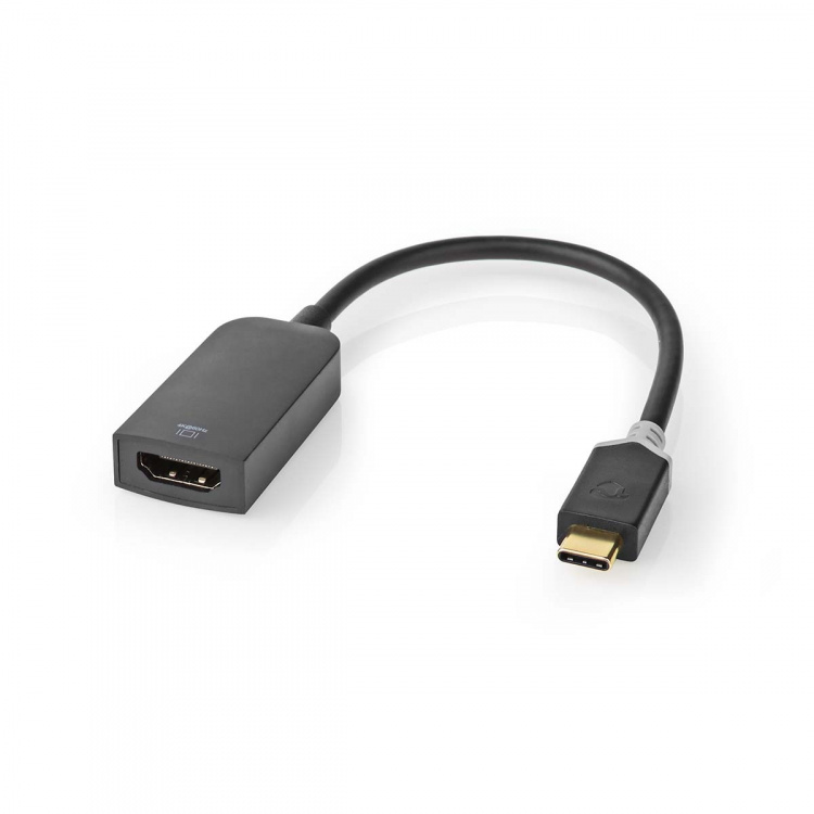 Nedis USB-C™ Adapter | USB 3.2 Gen 1 | USB-C™ Hann | HDMI™ Output | 4K@60Hz | 0.20 m | Rund | Gull belagt | PVC | Antrasitt | Vindusboks med Euro Lock Nedis USB-C™ Adapter | USB 3.2 Gen 1 | USB-C™ Hann | HDMI™ Output | 4K@60Hz | 0.20 m | Rund | Gull belagt | PVC | Antrasitt | Vindusboks med Euro Lock