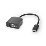 Nedis USB-C™ Adapter | USB 3.2 Gen 1 | USB-C™ Hann | VGA Hun 15p | 1920x1200 | 5 Gbps | 0.20 m | Rund | Nikkel belagt | PVC | Sort | Plastpose Nedis USB-C™ Adapter | USB 3.2 Gen 1 | USB-C™ Hann | VGA Hun 15p | 1920x1200 | 5 Gbps | 0.20 m | Rund | Nikkel belagt | PVC | Sort | Plastpose