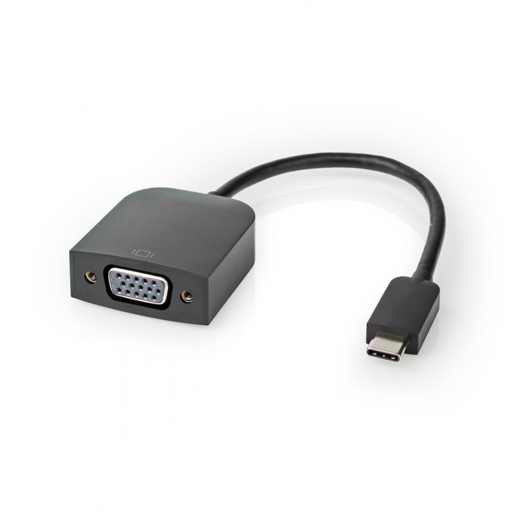 Nedis USB-C™ Adapter | USB 3.2 Gen 1 | USB-C™ Hann | VGA Hun 15p | 1920x1200 | 5 Gbps | 0.20 m | Rund | Nikkel belagt | PVC | Sort | Plastpose Nedis USB-C™ Adapter | USB 3.2 Gen 1 | USB-C™ Hann | VGA Hun 15p | 1920x1200 | 5 Gbps | 0.20 m | Rund | Nikkel belagt | PVC | Sort | Plastpose