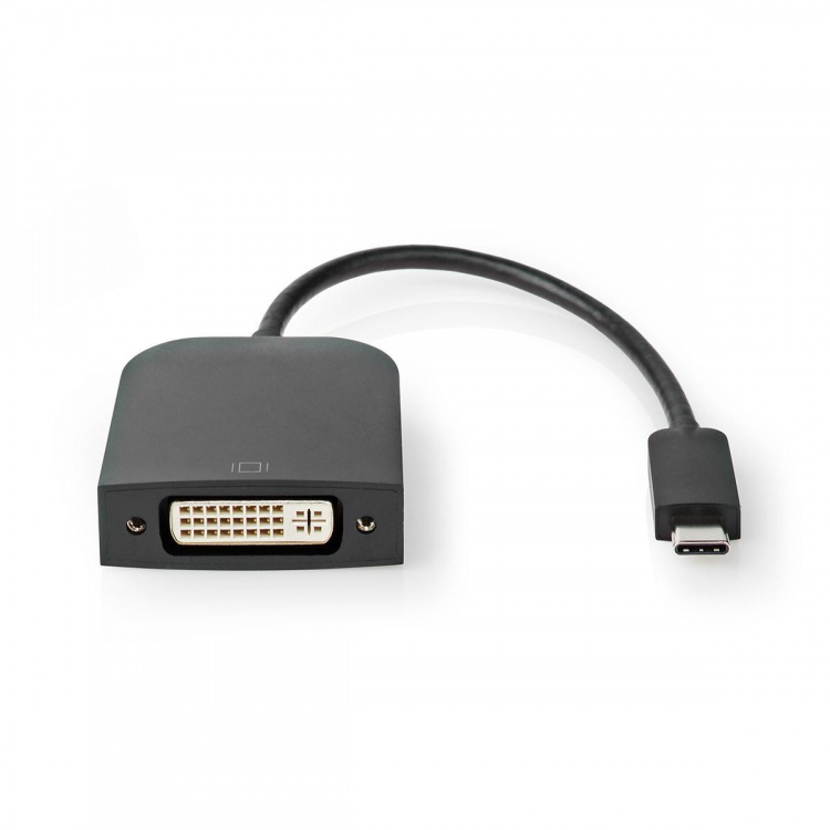 Nedis USB-C™ Adapter | USB 3.2 Gen 1 | USB-C™ Hann | DVI-D 24+1-Pins Hun | 1080p | 0.20 m | Rund | Nikkel belagt | PVC | Sort | Konvolutt Nedis USB-C™ Adapter | USB 3.2 Gen 1 | USB-C™ Hann | DVI-D 24+1-Pins Hun | 1080p | 0.20 m | Rund | Nikkel belagt | PVC | Sort | Konvolutt