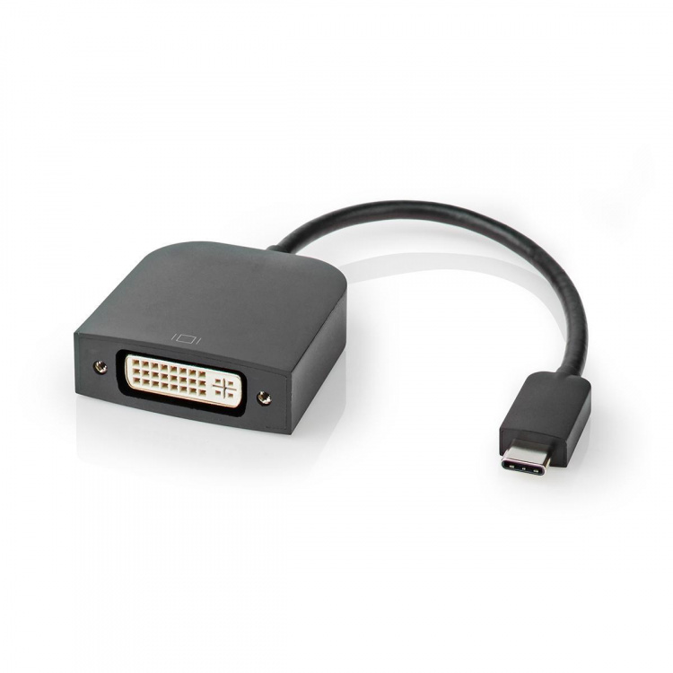 Nedis USB-C™ Adapter | USB 3.2 Gen 1 | USB-C™ Hann | DVI-D 24+1-Pins Hun | 1080p | 0.20 m | Rund | Nikkel belagt | PVC | Sort | Konvolutt Nedis USB-C™ Adapter | USB 3.2 Gen 1 | USB-C™ Hann | DVI-D 24+1-Pins Hun | 1080p | 0.20 m | Rund | Nikkel belagt | PVC | Sort | Konvolutt