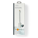 Nedis USB-C™ Adapter | USB 3.2 Gen 1 | USB-C™ Hann | HDMI™ Output | 4K@60Hz | Power delivery | 0.20 m | Rund | Gull belagt | Flettet / Nylon | Sølv | Deksel Vindusboks