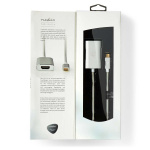 Nedis USB-C™ Adapter | USB 3.2 Gen 1 | USB-C™ Hann | HDMI™ Output | 4K@60Hz | Power delivery | 2.00 m | Rund | Gull belagt | Flettet / Nylon | Sølv | Deksel Vindusboks