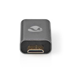 Nedis HDMI™ Adapter | HDMI ™ minikontakt / HDMI™ Han | HDMI™ Output | Gull belagt | Rett | Aluminium | Gun Metal Grå | 1 stk. | Deksel Vindusboks