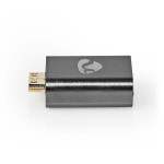 Nedis HDMI™ Adapter | HDMI ™ minikontakt / HDMI™ Han | HDMI™ Output | Gull belagt | Rett | Aluminium | Gun Metal Grå | 1 stk. | Deksel Vindusboks