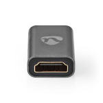 Nedis HDMI™ Adapter | HDMI ™ minikontakt / HDMI™ Han | HDMI™ Output | Gull belagt | Rett | Aluminium | Gun Metal Grå | 1 stk. | Deksel Vindusboks