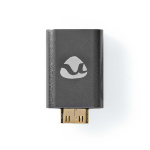 Nedis HDMI™ Adapter | HDMI ™ minikontakt / HDMI™ Han | HDMI™ Output | Gull belagt | Rett | Aluminium | Gun Metal Grå | 1 stk. | Deksel Vindusboks