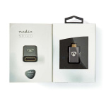 Nedis HDMI™ Adapter | HDMI ™ minikontakt / HDMI™ Han | HDMI™ Output | Gull belagt | Rett | Aluminium | Gun Metal Grå | 1 stk. | Deksel Vindusboks