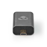 Nedis HDMI™ Adapter | HDMI ™ mikrokontakt / HDMI™ Han | HDMI™ Output | Gull belagt | Rett | Aluminium | Gun Metal Grå | 1 stk. | Deksel Vindusboks