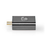 Nedis HDMI™ Adapter | HDMI ™ mikrokontakt / HDMI™ Han | HDMI™ Output | Gull belagt | Rett | Aluminium | Gun Metal Grå | 1 stk. | Deksel Vindusboks