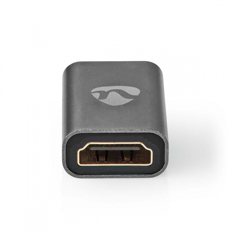 Nedis HDMI™ Adapter | HDMI ™ mikrokontakt / HDMI™ Han | HDMI™ Output | Gull belagt | Rett | Aluminium | Gun Metal Grå | 1 stk. | Deksel Vindusboks