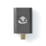 Nedis HDMI™ Adapter | HDMI ™ mikrokontakt / HDMI™ Han | HDMI™ Output | Gull belagt | Rett | Aluminium | Gun Metal Grå | 1 stk. | Deksel Vindusboks