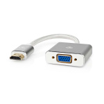 Nedis VGA-adapter | HDMI ™ -kontakt | VGA Hun 15p | Gull belagt | Rett | Aluminium | Sølv | Deksel Vindusboks