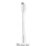 Nedis Lightning Adapter | Apple Lightning 8-Pinners | 3.5 mm Hun | Nikkel belagt | 0.10 m | Rund | PVC | Boks