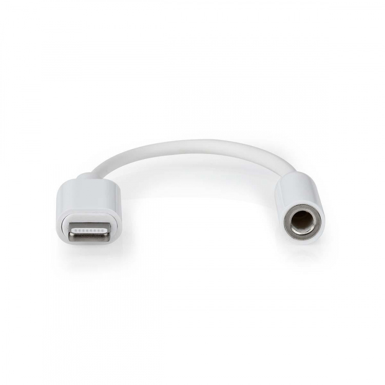 Nedis Lightning Adapter | Apple Lightning 8-Pinners | 3.5 mm Hun | Nikkel belagt | 0.10 m | Rund | PVC | Boks