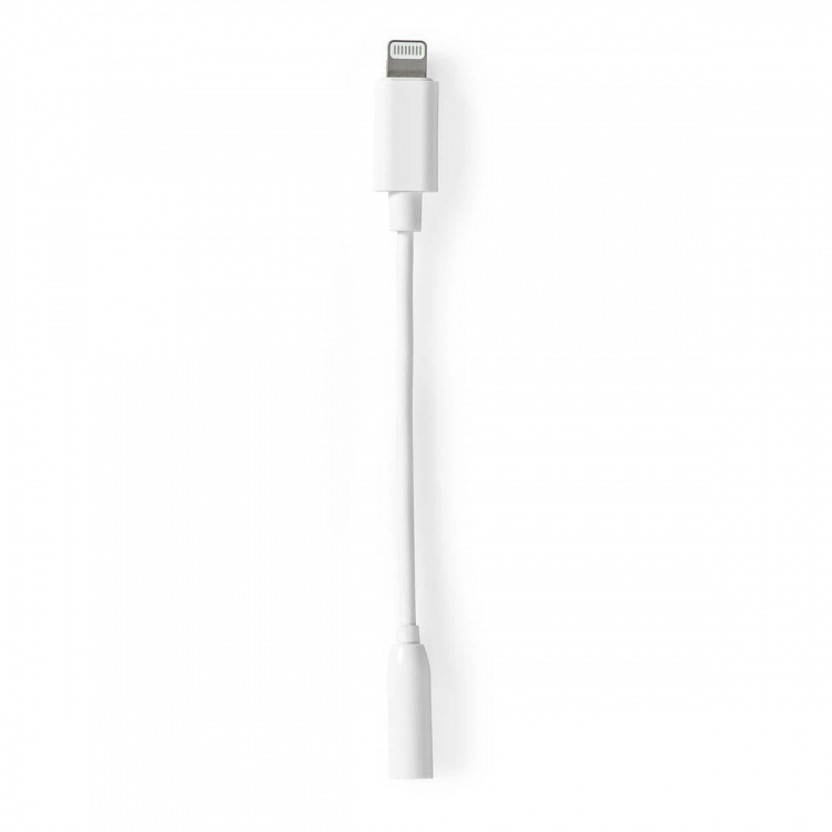 Nedis Lightning Adapter | Apple Lightning 8-Pinners | 3.5 mm Hun | Nikkel belagt | 0.10 m | Rund | PVC | Boks