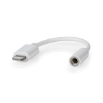 Nedis Lightning Adapter | Apple Lightning 8-Pinners | 3.5 mm Hun | Nikkel belagt | 0.10 m | Rund | PVC | Boks