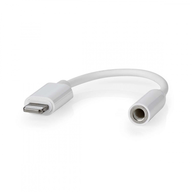 Nedis Lightning Adapter | Apple Lightning 8-Pinners | 3.5 mm Hun | Nikkel belagt | 0.10 m | Rund | PVC | Boks