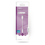 Nedis Lightning Adapter | Apple Lightning 8-Pinners | 3.5 mm Hun | Nikkel belagt | 0.10 m | Rund | PVC | Boks