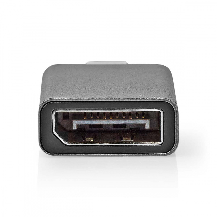 Nedis USB-C™ Adapter | USB 3.2 Gen 1 | USB-C™ Hann | DisplayPort Hun | 4K@60Hz | Rund | Nikkel belagt | Grå / Sort | Konvolutt Nedis USB-C™ Adapter | USB 3.2 Gen 1 | USB-C™ Hann | DisplayPort Hun | 4K@60Hz | Rund | Nikkel belagt | Grå / Sort | Konvolutt