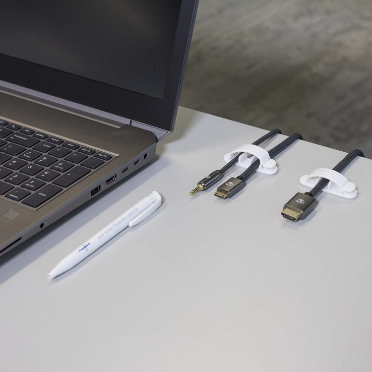 Nedis Kabel Ledelse | Kabelklips | Låst | 3 stk. | Antall plasser: 3 Spor | Maksimal kabeltykkelse: 7.5 mm | Polypropylene | Hvit Nedis Kabel Ledelse | Kabelklips | Låst | 3 stk. | Antall plasser: 3 Spor | Maksimal kabeltykkelse: 7.5 mm | Polypropylene | Hvit