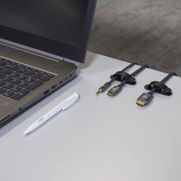 Nedis Kabel Ledelse | Kabelklips | Låst | 3 stk. | Antall plasser: 3 Spor | Maksimal kabeltykkelse: 7.5 mm | Polypropylene | Sort Nedis Kabel Ledelse | Kabelklips | Låst | 3 stk. | Antall plasser: 3 Spor | Maksimal kabeltykkelse: 7.5 mm | Polypropylene | Sort