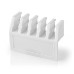 Nedis Kabel Ledelse | Kabelklips | Klikk og Go | 2 stk. | Antall plasser: 5 Spor | Maksimal kabeltykkelse: 7.1 mm | Polypropylene | Hvit