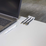 Nedis Kabel Ledelse | Kabelklips | Klikk og Go | 2 stk. | Antall plasser: 5 Spor | Maksimal kabeltykkelse: 7.1 mm | Polypropylene | Hvit