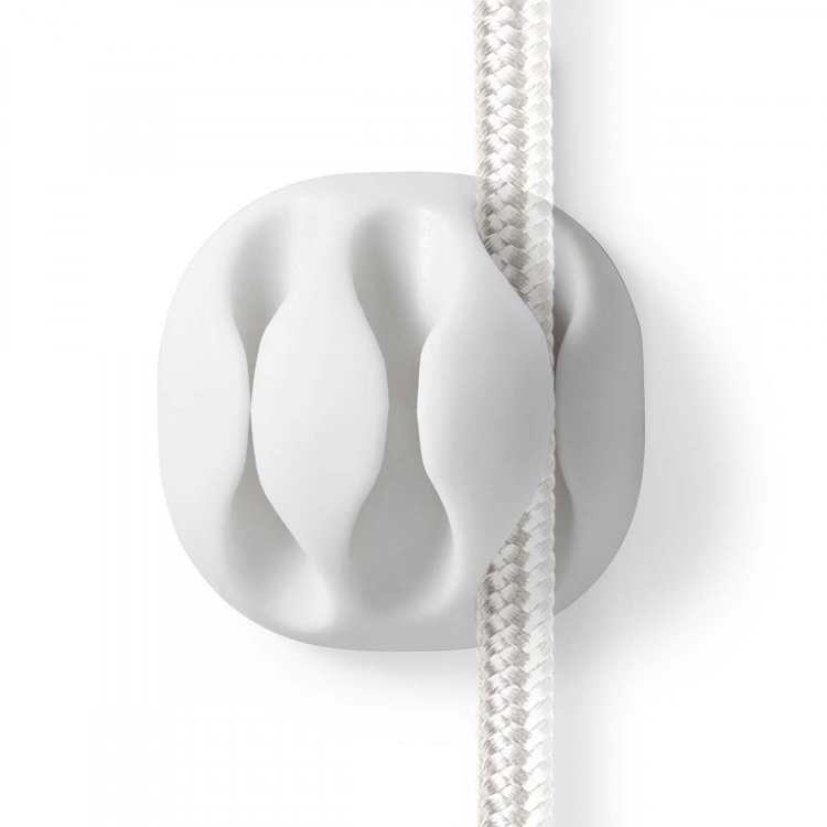 Nedis Kabel Ledelse | Kabelklips | Klikk og Go | 4 stk. | Antall plasser: 3 Spor | Maksimal kabeltykkelse: 5.3 mm | TPE | Hvit Nedis Kabel Ledelse | Kabelklips | Klikk og Go | 4 stk. | Antall plasser: 3 Spor | Maksimal kabeltykkelse: 5.3 mm | TPE | Hvit