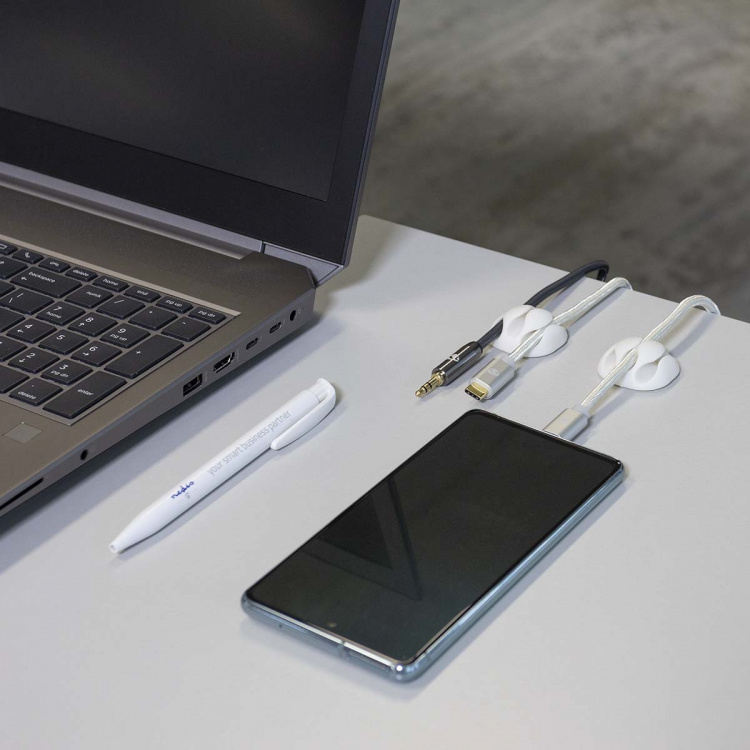 Nedis Kabel Ledelse | Kabelklips | Klikk og Go | 4 stk. | Antall plasser: 3 Spor | Maksimal kabeltykkelse: 5.3 mm | TPE | Hvit Nedis Kabel Ledelse | Kabelklips | Klikk og Go | 4 stk. | Antall plasser: 3 Spor | Maksimal kabeltykkelse: 5.3 mm | TPE | Hvit