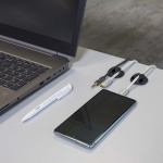 Nedis Kabel Ledelse | Kabelklips | Klikk og Go | 4 stk. | Antall plasser: 3 Spor | Maksimal kabeltykkelse: 5.3 mm | TPE | Sort