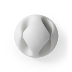 Nedis Kabel Ledelse | Kabelklips | Klikk og Go | 6 stk. | Antall plasser: 2 Spor | Maksimal kabeltykkelse: 5.3 mm | TPE | Hvit