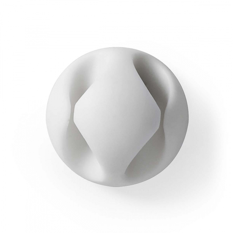 Nedis Kabel Ledelse | Kabelklips | Klikk og Go | 6 stk. | Antall plasser: 2 Spor | Maksimal kabeltykkelse: 5.3 mm | TPE | Hvit