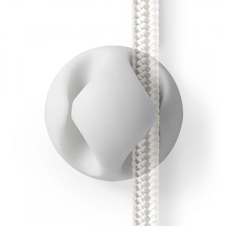 Nedis Kabel Ledelse | Kabelklips | Klikk og Go | 6 stk. | Antall plasser: 2 Spor | Maksimal kabeltykkelse: 5.3 mm | TPE | Hvit