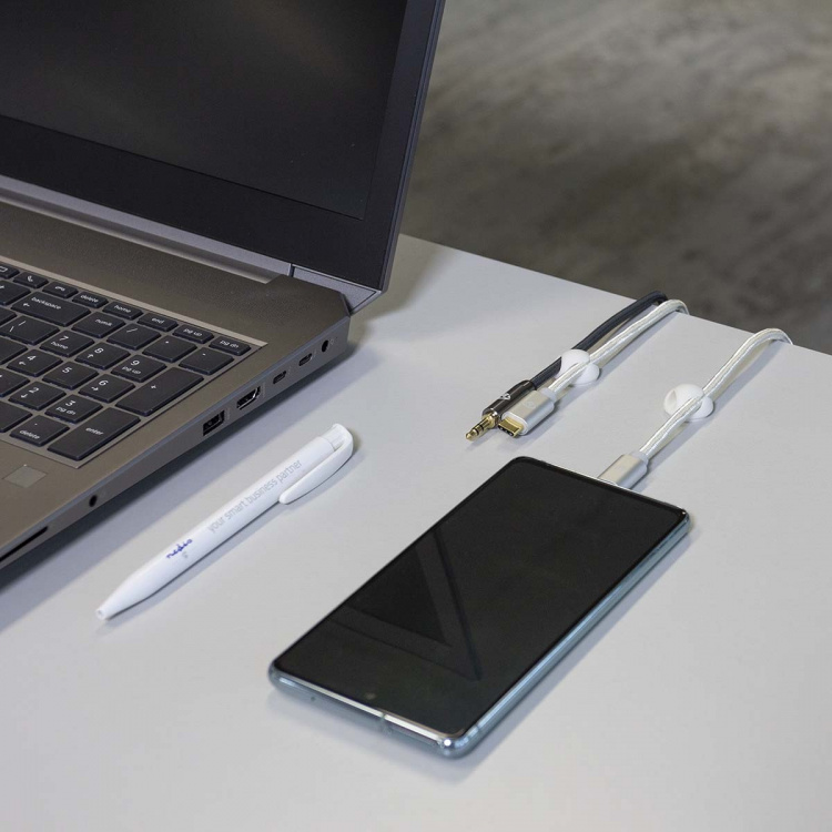 Nedis Kabel Ledelse | Kabelklips | Klikk og Go | 6 stk. | Antall plasser: 2 Spor | Maksimal kabeltykkelse: 5.3 mm | TPE | Hvit