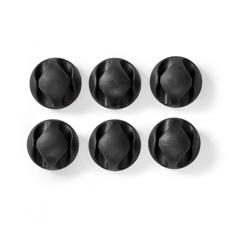 Nedis Kabel Ledelse | Kabelklips | Klikk og Go | 6 stk. | Antall plasser: 2 Spor | Maksimal kabeltykkelse: 5.3 mm | TPE | Sort Nedis Kabel Ledelse | Kabelklips | Klikk og Go | 6 stk. | Antall plasser: 2 Spor | Maksimal kabeltykkelse: 5.3 mm | TPE | Sort