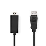 Nedis Displayport-kabel | DisplayPort Han | HDMI ™ -kontakt | 4K@30Hz | Nikkel belagt | 1.00 m | Rund | PVC | Antrasitt | Boks