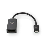 Nedis USB-C™ Adapter | USB 3.2 Gen 1 | USB-C™ Hann | DisplayPort Hun | 8K@30Hz | 0.20 m | Rund | Nikkel belagt | PVC | Sort | Boks Nedis USB-C™ Adapter | USB 3.2 Gen 1 | USB-C™ Hann | DisplayPort Hun | 8K@30Hz | 0.20 m | Rund | Nikkel belagt | PVC | Sort | Boks