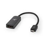 Nedis USB-C™ Adapter | USB 3.2 Gen 1 | USB-C™ Hann | DisplayPort Hun | 8K@30Hz | 0.20 m | Rund | Nikkel belagt | PVC | Sort | Boks Nedis USB-C™ Adapter | USB 3.2 Gen 1 | USB-C™ Hann | DisplayPort Hun | 8K@30Hz | 0.20 m | Rund | Nikkel belagt | PVC | Sort | Boks