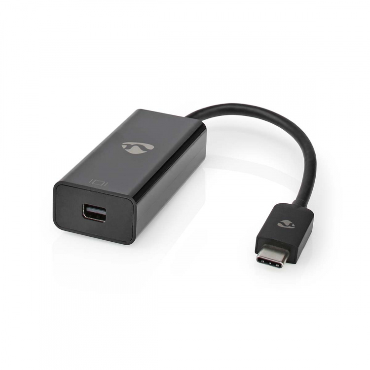 Nedis USB-C™ Adapter | USB 3.2 Gen 1 | USB-C™ Hann | Mini DisplayPort Hun | 8K@60Hz | 0.20 m | Rund | Nikkel belagt | PVC | Sort | Boks Nedis USB-C™ Adapter | USB 3.2 Gen 1 | USB-C™ Hann | Mini DisplayPort Hun | 8K@60Hz | 0.20 m | Rund | Nikkel belagt | PVC | Sort | Boks