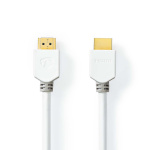 Nedis High Speed ​​HDMI ™ kabel med Ethernet | HDMI ™ -kontakt | HDMI ™ -kontakt | 4K@60Hz | ARC | 18 Gbps | 1.50 m | Rund | PVC | Hvit | Boks