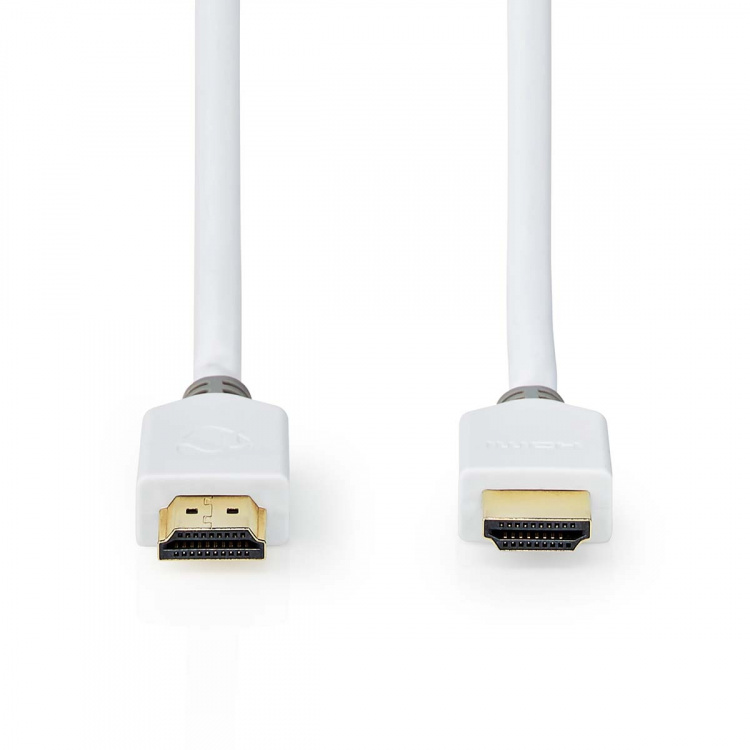 Nedis High Speed ​​HDMI ™ kabel med Ethernet | HDMI ™ -kontakt | HDMI ™ -kontakt | 4K@60Hz | ARC | 18 Gbps | 1.50 m | Rund | PVC | Hvit | Boks