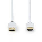 Nedis High Speed ​​HDMI ™ kabel med Ethernet | HDMI ™ -kontakt | HDMI ™ -kontakt | 4K@60Hz | ARC | 18 Gbps | 5.00 m | Rund | PVC | Hvit | Boks